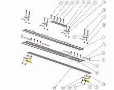 Despiece Peine Frontal Segadora Ashiko GC360-22